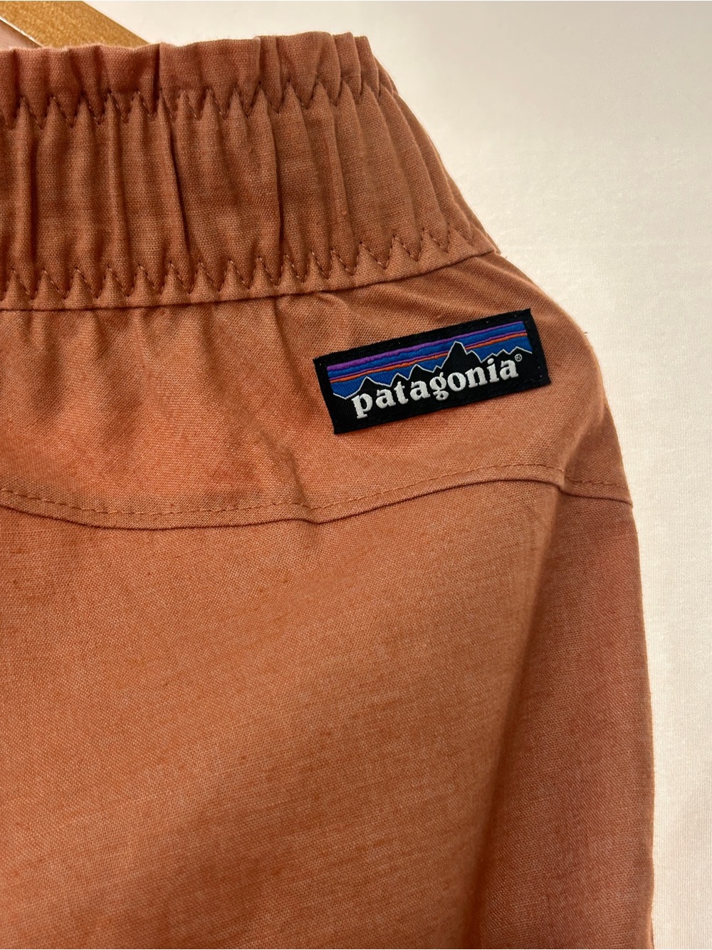 Patagonia Peach-Orange Pullover with Logo Tag